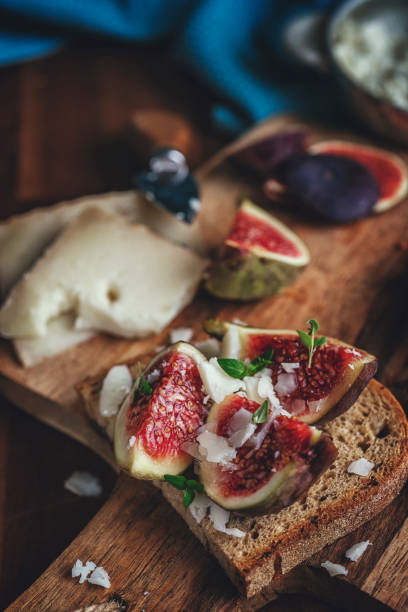 istock Brown Bread with Goat Cheese and Fresh Figs 1020166116