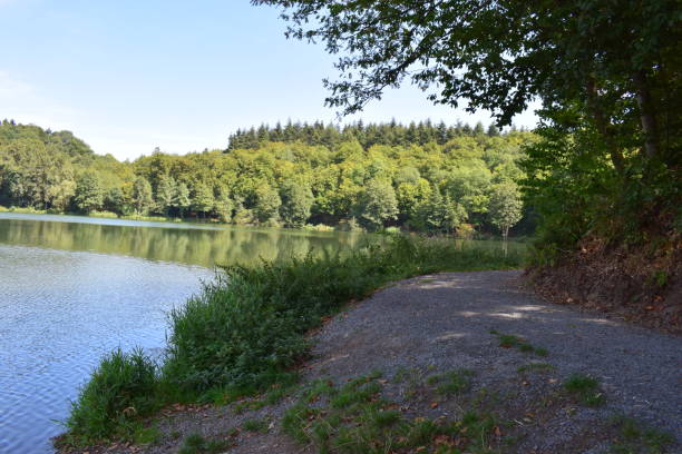 istock caldera lake 'Holzmaar' in Eifel region 1020166918