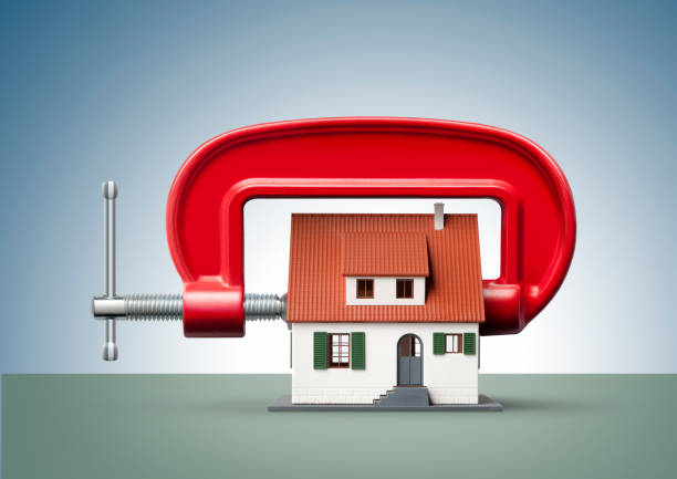 House being squeezed in a g clamp