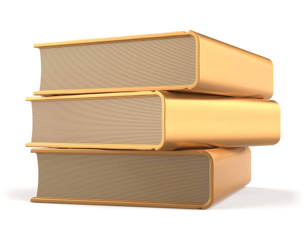 istock Books three 3 textbooks stack golden blank yellow gold 1020202942