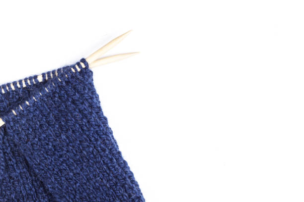 Incomplete knitting project, red wool