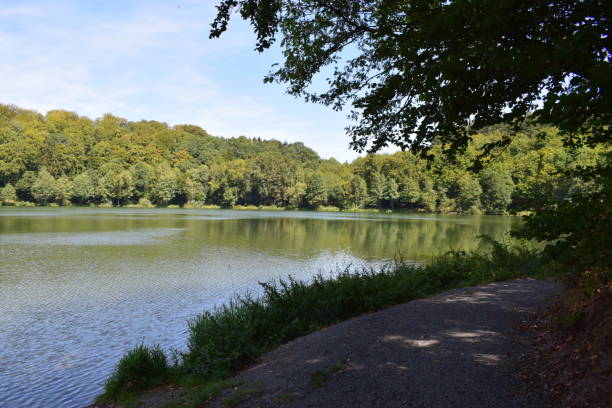 istock hiking path at the lake, Holzmaar 1020211056