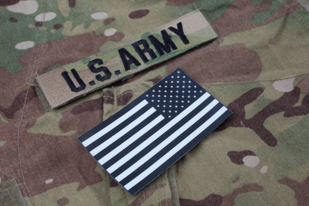 istock US flag patch with dog tag on multicam camouflage uniform 1020211850