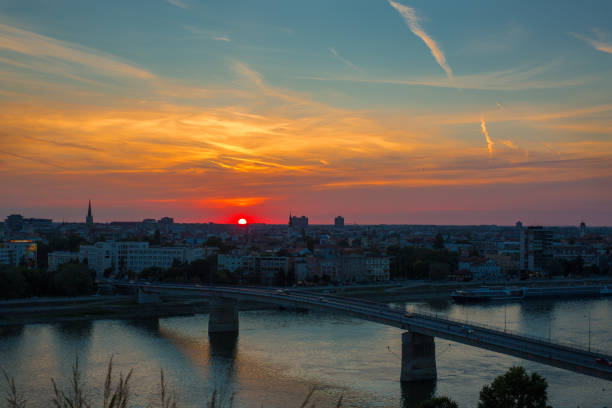 istock Beautiful sunset in Novi Sad Serbia 1020224360