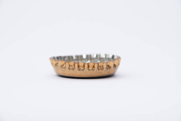 istock Crown cap bottle cap in different colors gold silver metal 1020227806
