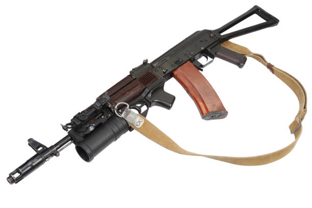 istock Kalashnikov AK with under-barrel grenade launcher 1020230580