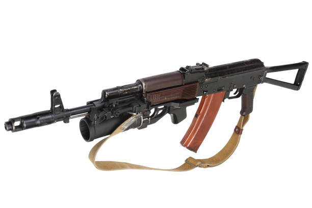 istock Kalashnikov AK with under-barrel grenade launcher 1020233048