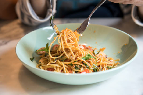 istock Spaghetti with tometo sauce delicious food 1020294278