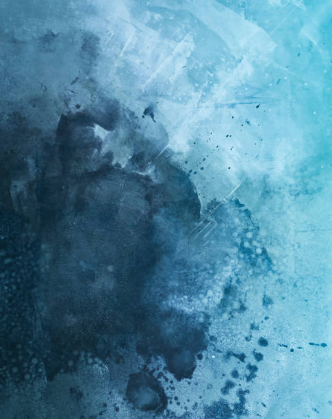 istock Blue abstract art painting background 1020329756