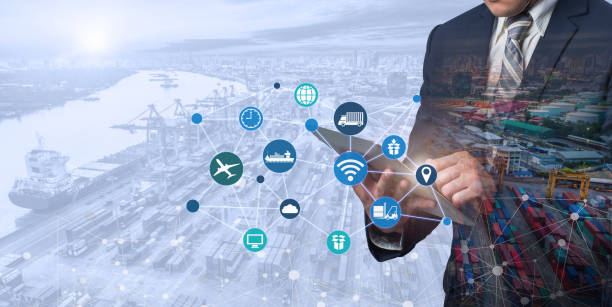 istock Smart technology concept with global logistics partnership Industrial Container Cargo freight ship, internet of things Concept of fast or instant shipping, Online goods orders worldwide 1020344464