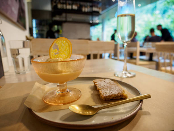 istock Italian gelato with biscuit and sparkling wine 1020350656
