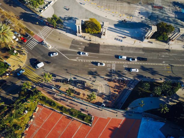 istock City street from the air. 1020359010
