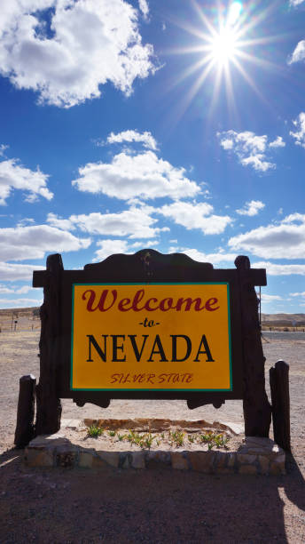 istock Welcome to Nevada road sign 1020362052