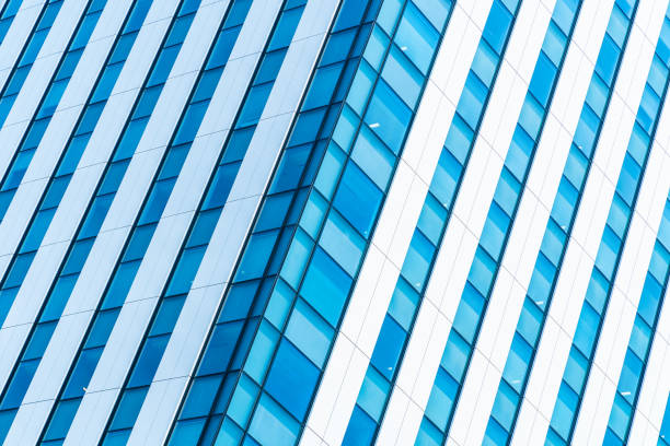 istock Beautiful exterior building and architecture with window pattern 1020370590