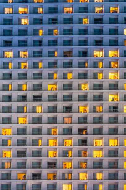 istock Beautiful exterior building and architecture with window and light 1020370976