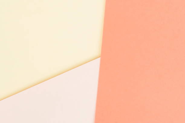 istock Background beige orange pastel colors. Geometric pattern papers. Minimal concept. Flat lay, Top view. Abstract pastel  colors paper .Creative colorful pastel paper .copy space 1020383180
