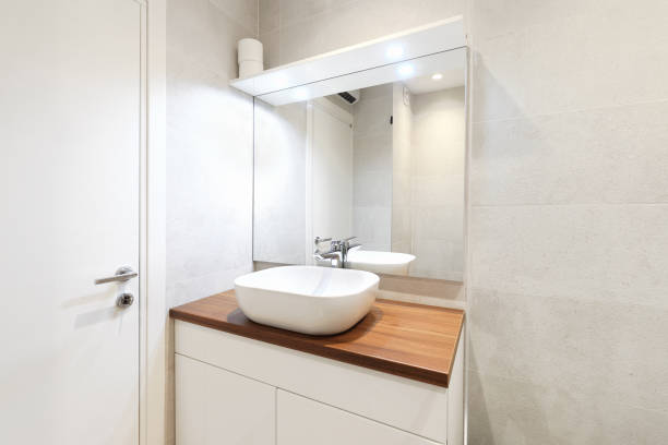 Modern bathroom interior stock photo