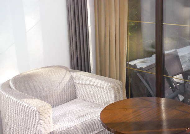 istock Armchair and round table 1020413300