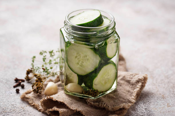 istock Homemade pickled cucumbers in jar 1020416074