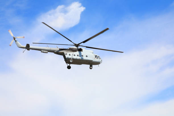 istock Military helicopter in action 1020418470