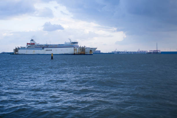 istock cruise ship sailing on the sea under overcast sky 1020425288