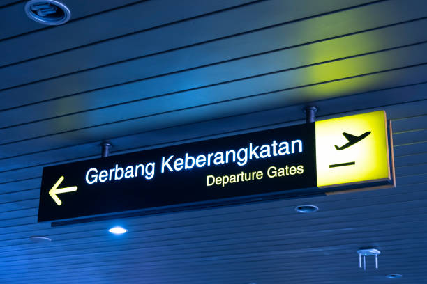 istock Airport departure gates direction information board 1020439726
