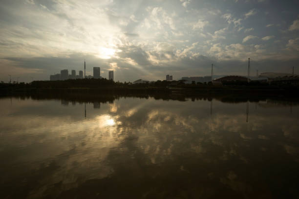 istock Modern city sunrise view 1020453194