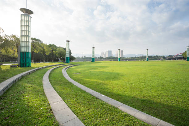 istock Grassland in modern city, china 1020453354