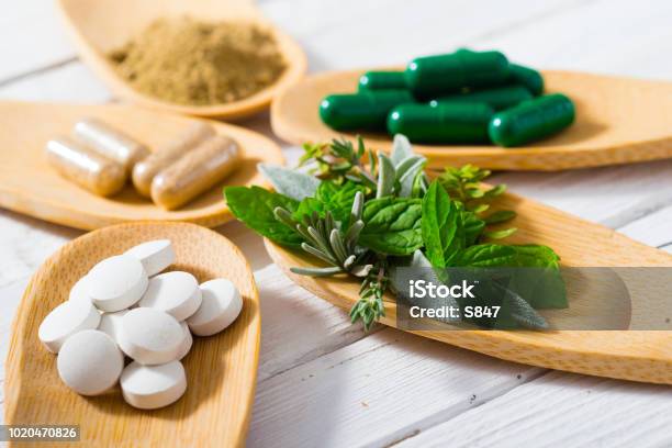 Medicines Stock Photo - Download Image Now - Nutritional Supplement, Herbal Medicine, Herb