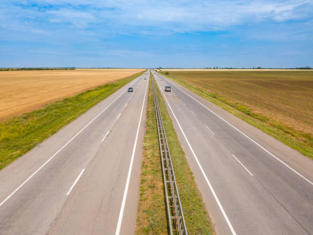 istock Summer Country Road. Aerial View 1020495562