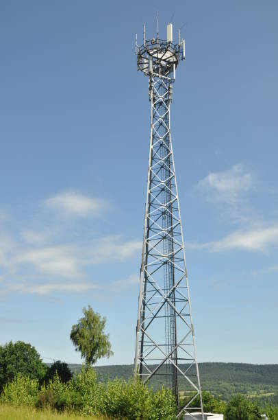 istock Telecommunication towers on a hill 1020504252