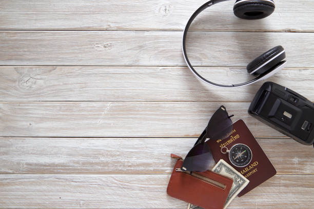 istock Set travel planning for trip with accessory copy space,top view 1020519764