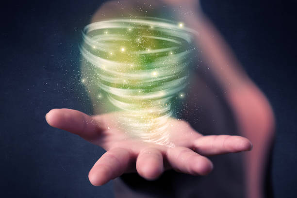 istock Woman holding green tornado 1020523280