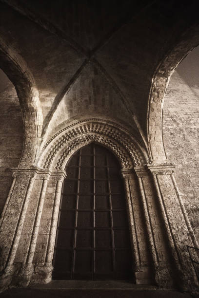 istock Ancient gate of a Catholic church 1020526626