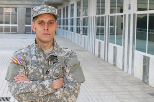 istock Army Soldier with Arms Crossed 1020534560