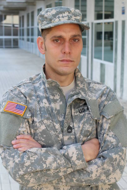 istock Army Soldier Deep in Thought with Arms Crossed 1020534698