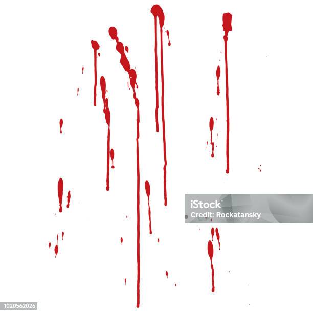 Blood Drips Stock Illustration - Download Image Now - Blood, Drop, Paint