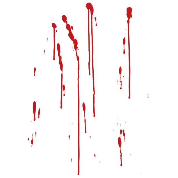 Vector illustration of Blood drips