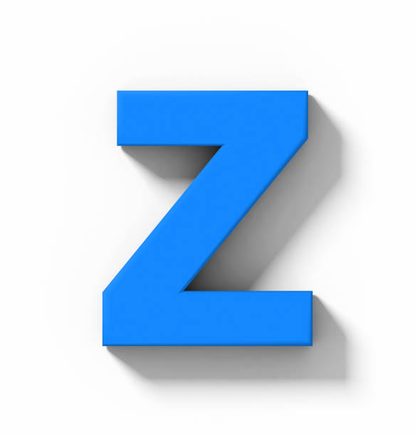 istock letter Z 3D blue isolated on white with shadow - orthogonal projection 1020566160