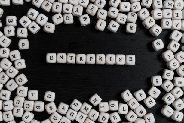 istock Word  on wooden cubes on a black wooden table with copy space 1020567302