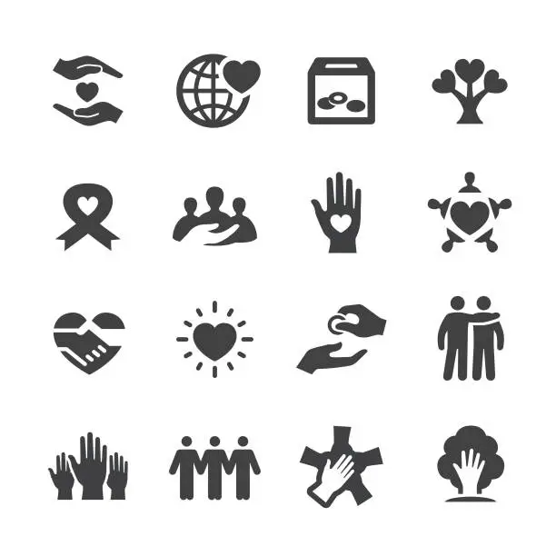 Vector illustration of Charity Icons - Acme Series