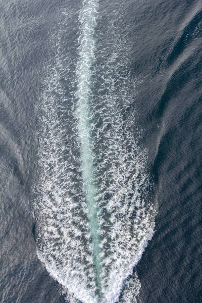 istock Trail of a motorboat on the water 1020581454