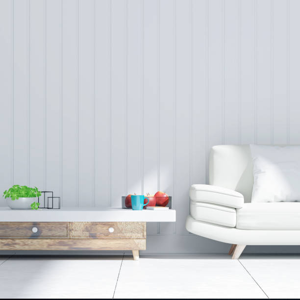istock TV cabinet and Sofa,  Living room for mockup, 3D rendering 1020585214