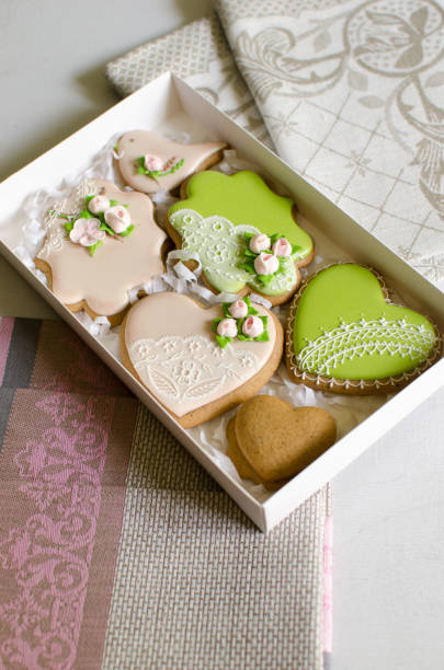 istock A set of gingerbread as a gift and linen napkins 1020589252