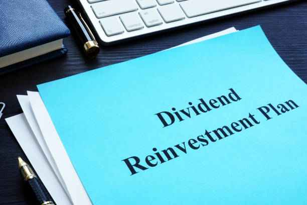 istock Dividend Reinvestment Plan – DRIP on the desk. 1020596714