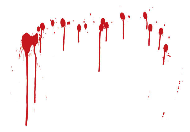 Blood Drips A juicy selection of blood drips blood stain stock illustrations