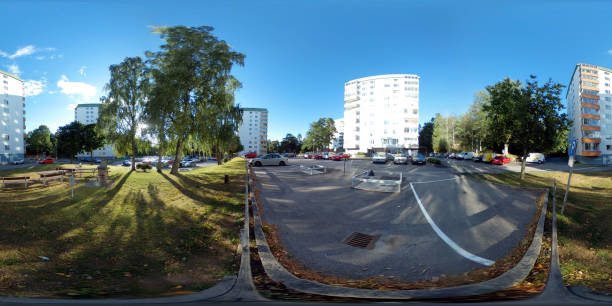 istock Apartment Block and Parking Lot - 360 VR 1020621042