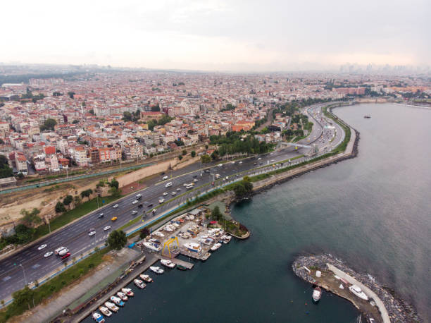 istock Aerial Drone View of Istanbul Seaside Yenikapi Samatya in Turkey 1020635574