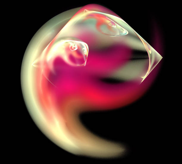 istock image of one Digital Fractal on Black Color 1020674906