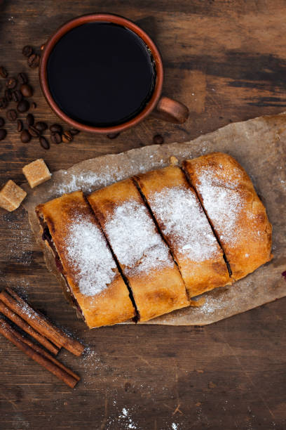istock strudel with cherries and chocolate 1020675142